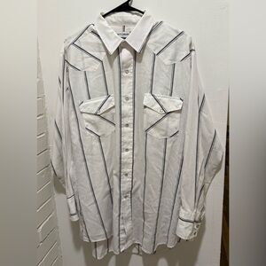 Karman White and Black Striped Men's Shirt